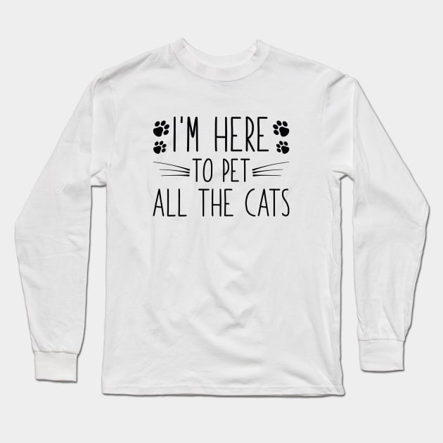 Pet All The Cats Long Sleeve T-Shirt by LuckyFoxDesigns